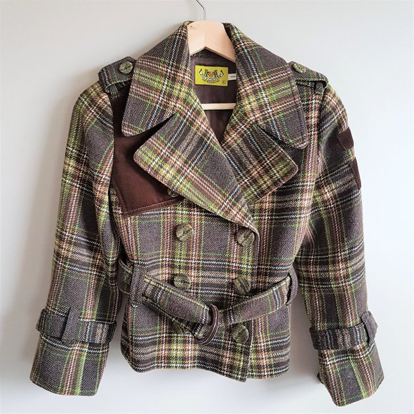 Juicy Couture Jackets & Blazers - Juicy Couture plaid wool blend jacket.